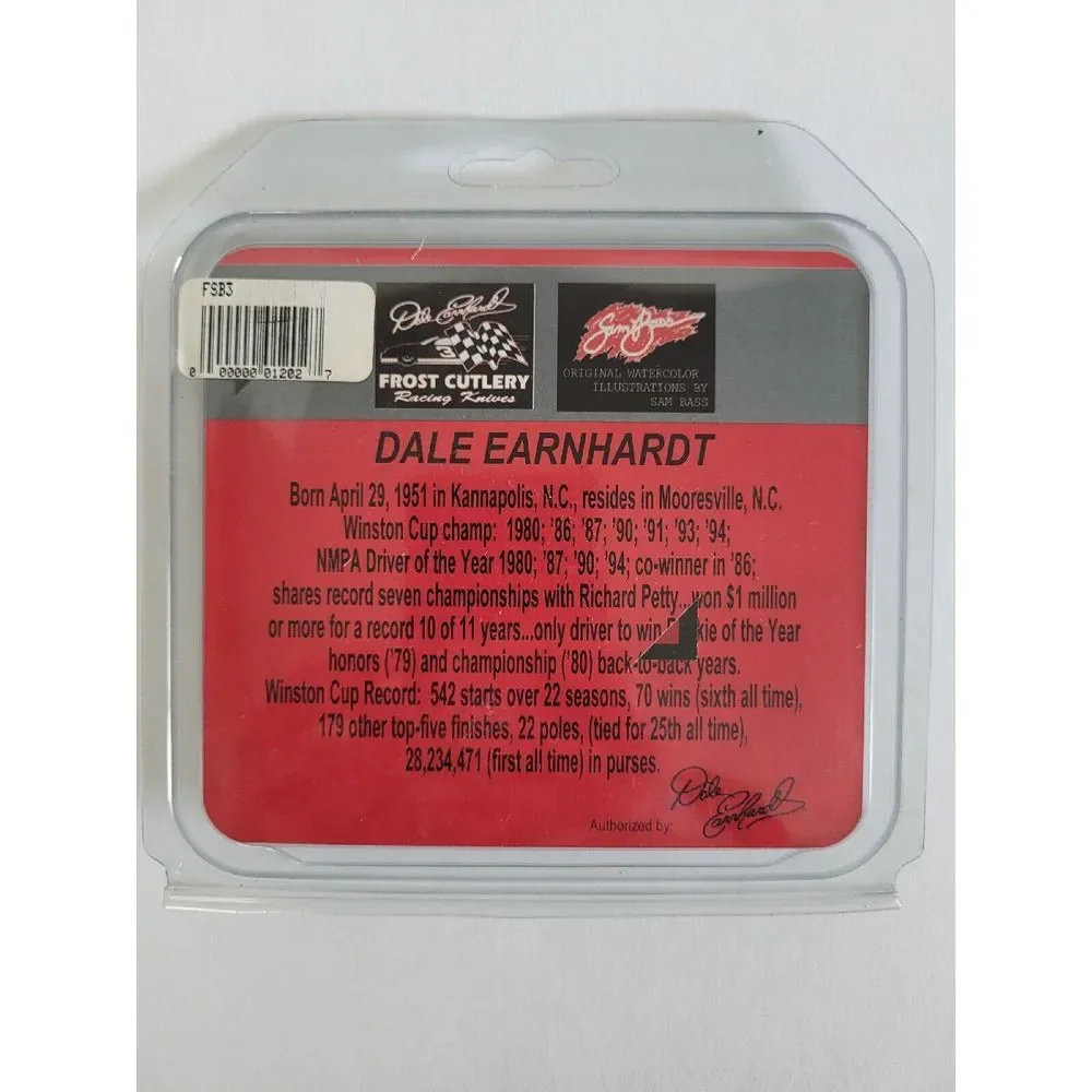 Dale Earnhardt‎ Frost Cutlery Racing Knife w/ Collector Card Sam Bass Design #3
